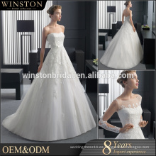 2016 nuevo diseño de fábrica de vestidos de novia por encargo